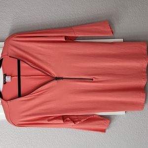 Zip up front long sleeve top